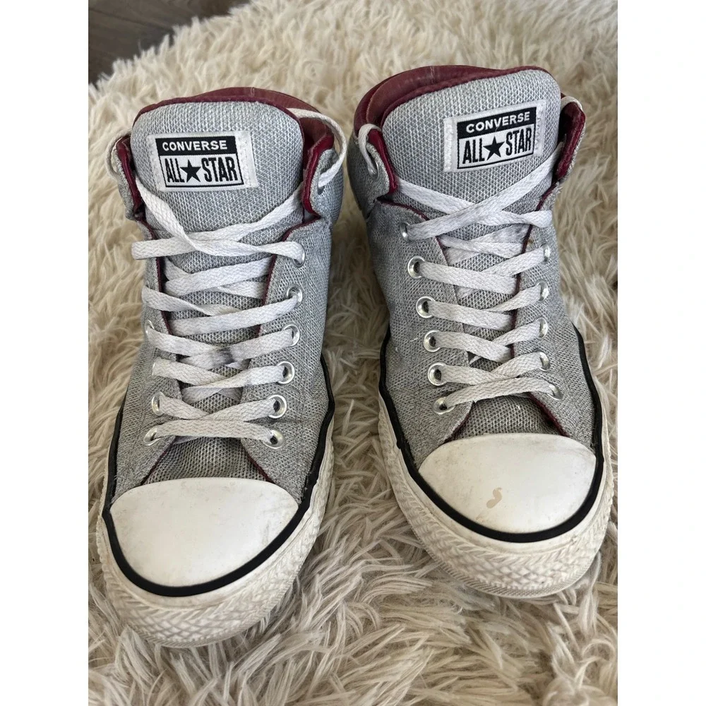 Converse Chuck Taylor All Star Mid Top Sneakers Gray Unisex Sz 8.5 Mens wom 10.5 - Picture 2 of 8